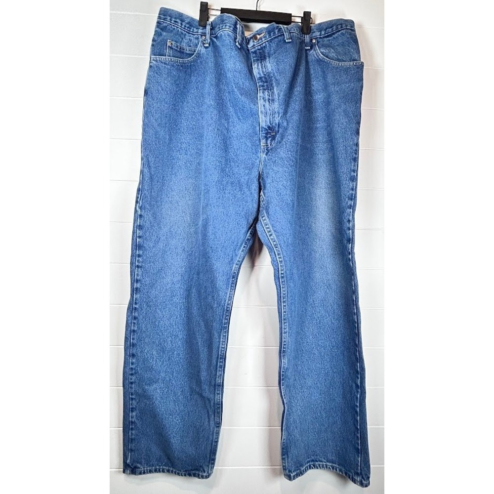 Wrangler Relaxed Fit Mens‎ Blue Jeans 54x32 Medium Wash Denim 9760WDR Big & Tall